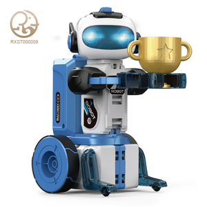 Rifornimento di fabbrica giocattoli DIY Deformaton Robot auto assemblato tiro auto Robot di programmazione Robot con luce a Led