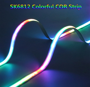 WS2811 Пиксельная Светодиодная лента COB, ФОБ, световая лента RGB 5 м 12 В SM16703 / 1903 IC 216 светодиодов/м, адресная программируемая цифровая цветная мечта - Product Image 2