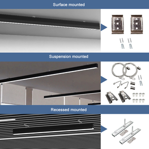 24 inç LED Batten lineer aydınlatma armatürleri yüzeye monte kısılabilir 0/1-10V tavana monte Modern lineer aydınlatma - Product Image 4
