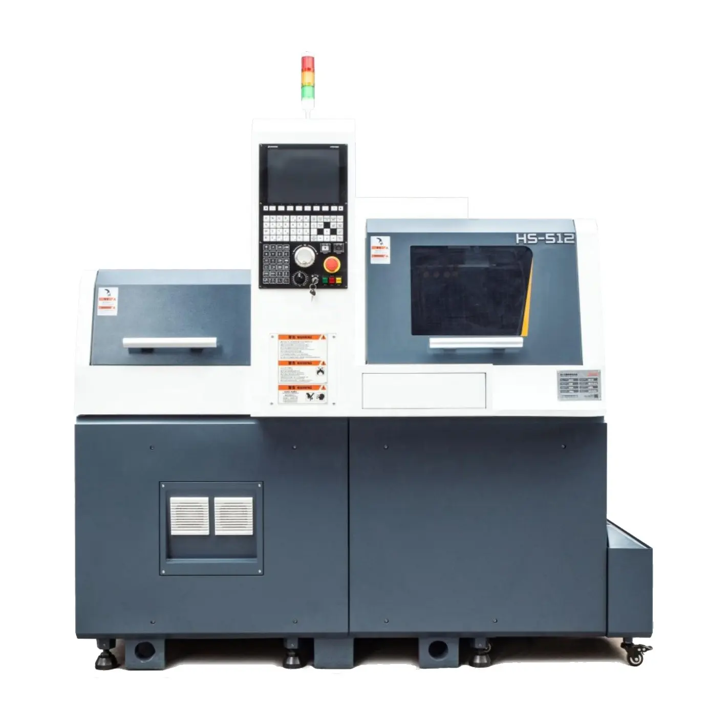 HS-512 nóng bán kép trục chính cho cắt kim loại Swiss CNC tự động fanuc Lathe