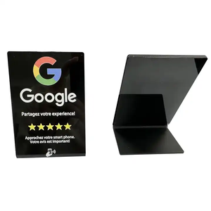 Customized Printing QR <strong>Code</strong> NFC Holder Acrylic PVC Nfc Menu Display Table Google Review Custom Nfc Stand