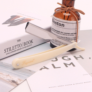 Adam jilet düz kenar jilet doğal ahşap ölçekli keskin, yüksek sertlik karbon çelik Cutthroat düz kenar bıçak - Product Image 5