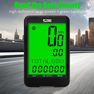 Ordenador de bicicleta inalámbrico resistente al agua, odómetro de bicicleta, pantalla grande de 2,5 pulgadas, ciclocomputador, pantalla LCD multifuncional, velocímetro de ciclismo - Product Image 6