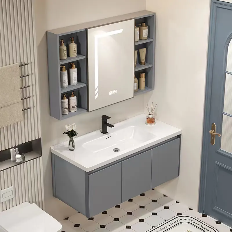 공장 직접 심플한 디자인 현대적인 욕실 가구 직사각형 캐비닛 손 씻기 세면대 욕실 캐비닛 화장대
