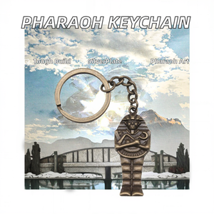 Wysiwyg cổ đồng & Bạc mạ kẽm hợp kim Keychain 45x18mm Egyptian Pharaoh thiết kế cho quà lưu niệm & Gifts-P1-ABD-C10581 - Product Image 3