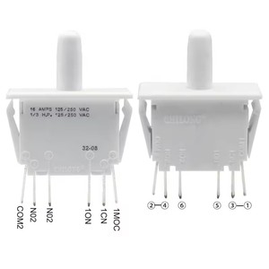 DPDT Push-Pull 6 PIN interblocco doppio passaggio interruttore di chiusura porta doppio palo interruttore porta scorrevole per macchina da gioco - Product Image 6