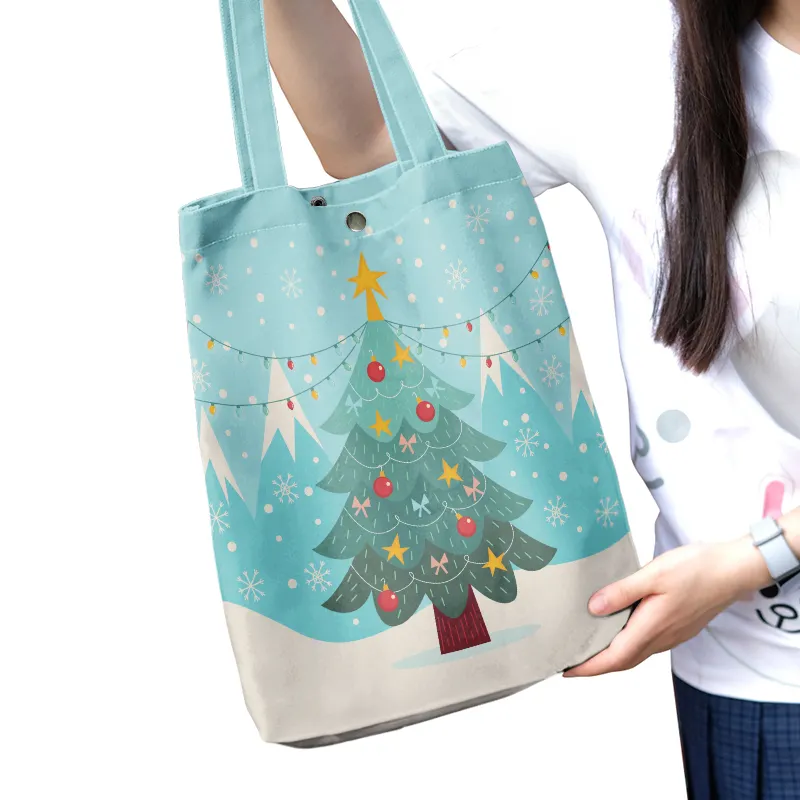 In đầy đủ màu sắc thăng hoa Canvas Tote Bag với thiết kế tùy chỉnh mua sắm Túi Canvas Tote Túi