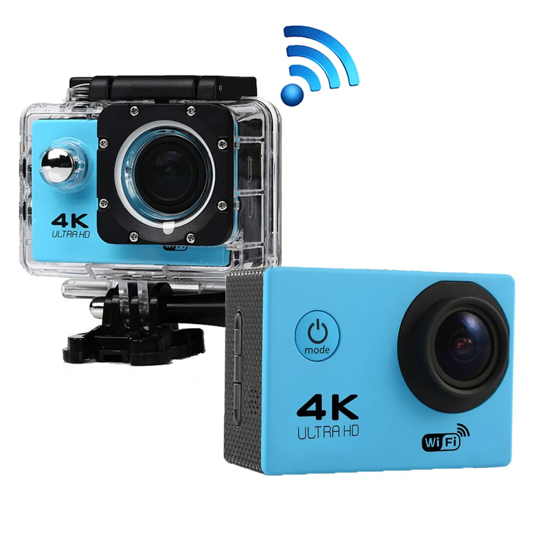スポーツビデオカメラWifiデジタルカムコーダー2.0インチスクリーンDVカムウルトラ4KフルHD防水スポーツカメラ