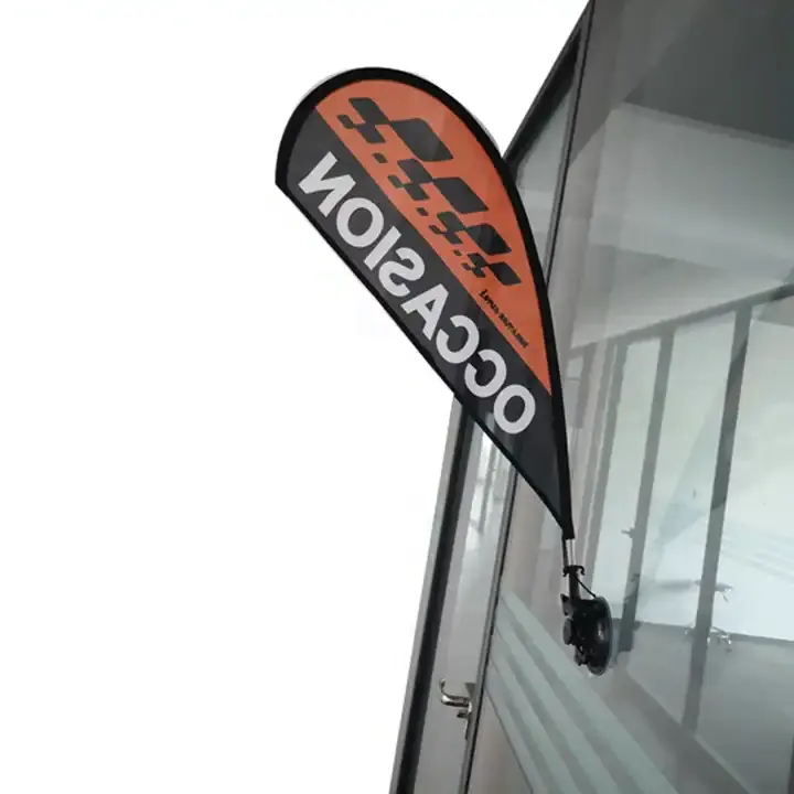 Weihai Wisezone bandiera personalizzata bandiera finestra per auto mini bandiera logo stampa bandiera a ventosa bandiera per evento pubblicitario auto utilizzando