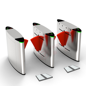 TAI HENG Automatic Wing Barrier Gate <strong>Entry</strong> ESD Flap Turnstile Biometric Access Control Time Attendance System - Product Image 2