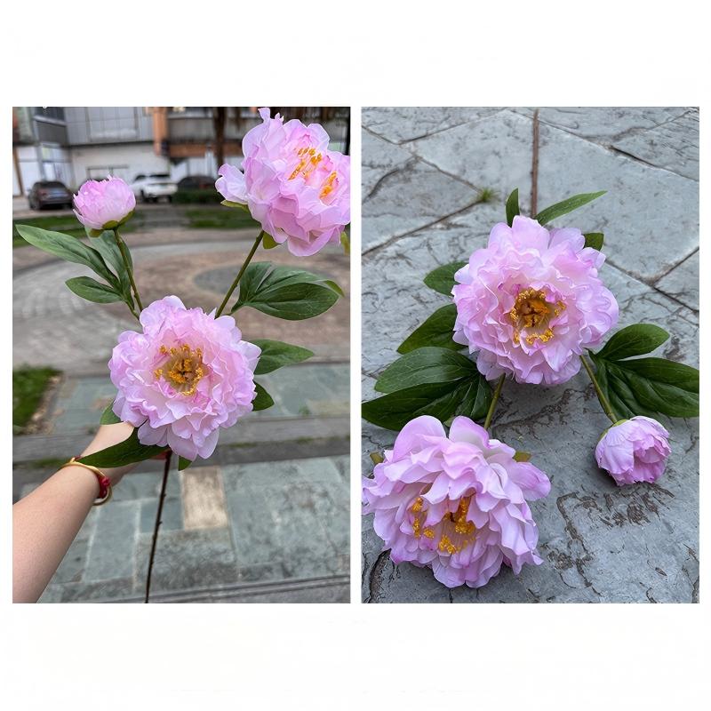 Pink 3-Head Peony-5