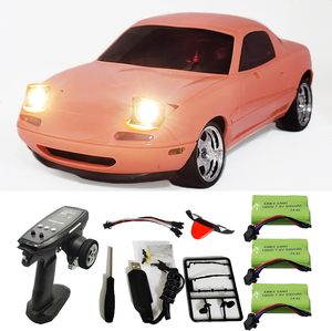 Dwi 1:18 2.4GHz รถดริฟท์บังคับวิทยุรุ่นรถแข่งโรสโคปพร้อมไฟ LED จำลองรถของเล่น RC สำหรับเด็ก - Product Image 1
