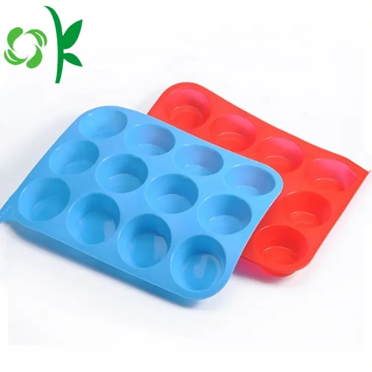 OKSILICONE Moule en silicone demi-sphère moyenne à 12 cavités moules de cuisson en silicone demi-sphère pour faire un dôme de gelée de gâteau au chocolat