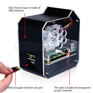 GeeekPi Raspberry Pi Mini Tower NAS Kit con torre di ghiaccio 0.96 schermo per Raspberry Pi 4B (modello B) - Product Image 4