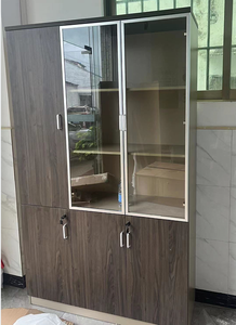 Penjualan langsung pabrik kabinet tinggi kabinet arsip modern sederhana boss manager kantor dengan kunci pita kaca rak buku - Product Image 4