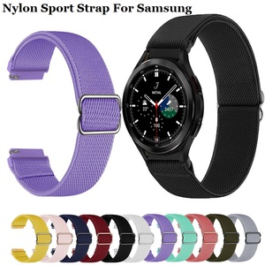 Pulseira de relógio esportiva ajustável de nylon com laço de 20/22 mm para Samsung Galaxy Watch 3 45 mm/Gear S3