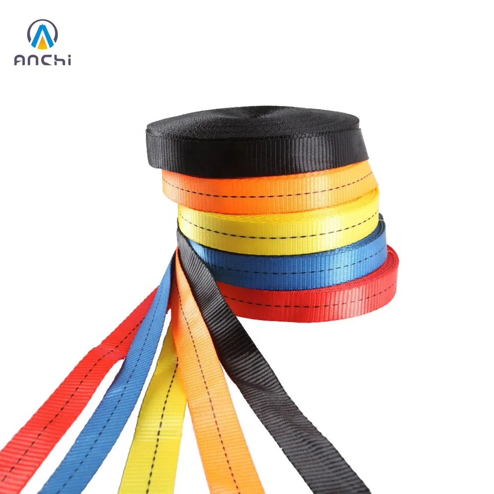 Sangle cargo 1 pouce, sangle en polyester 25mm avec 5 couleurs