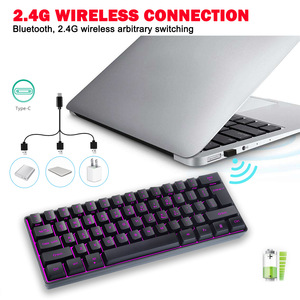 61-Key 2.4G Wireless RGB Backlit Game <strong>Keyboard</strong> with Optical Operation Blue Tooth Version - Product Image 6
