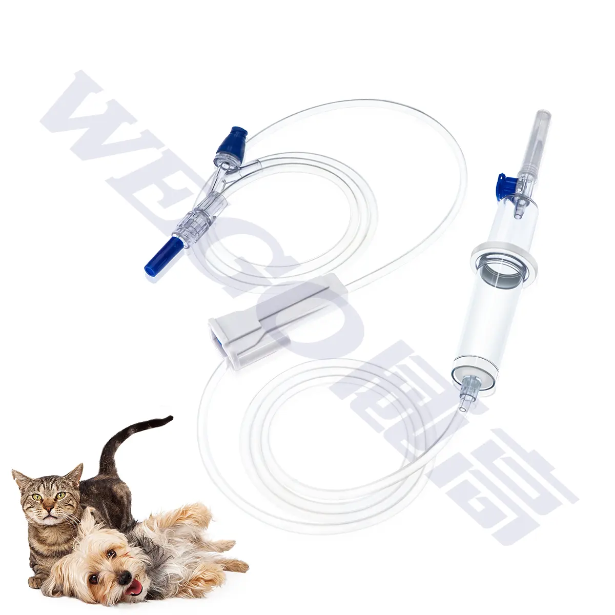 Set di gocciolatori per infusione veterinaria monouso Luer Lock hd di buona qualità per uso singolo