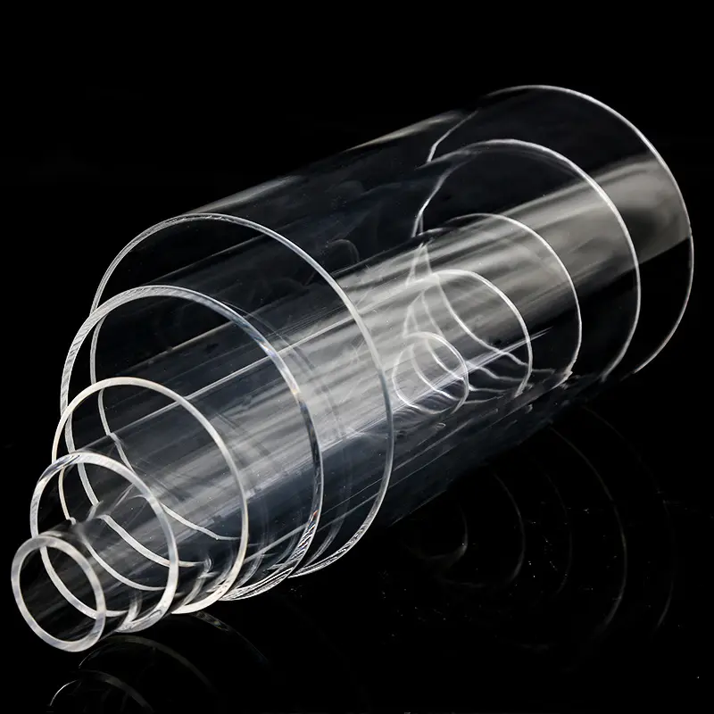 Hochwertiges transparentes klares Polycarbonat-PC-Rohr aus Kunststoff mit großem Durchmesser