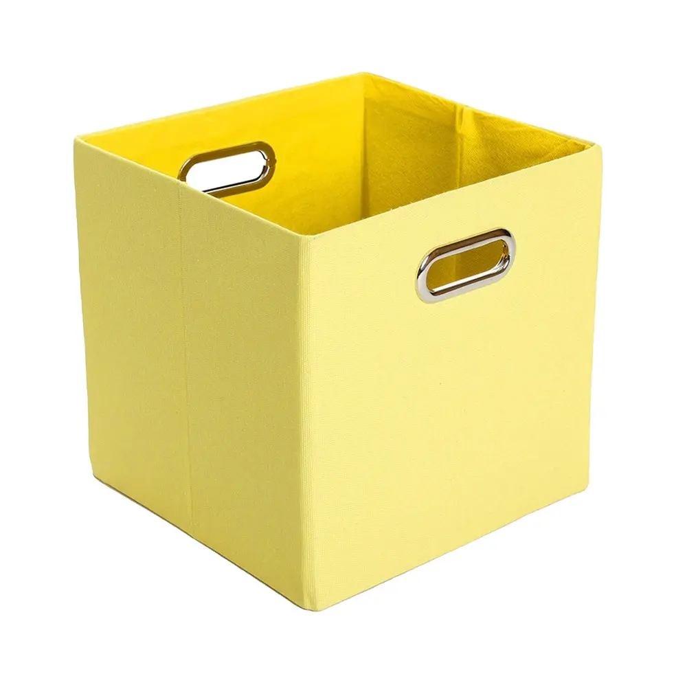 Домашний Органайзер, складные корзины для хранения из ткани, многофункциональные желтые коробки для хранения файлов
