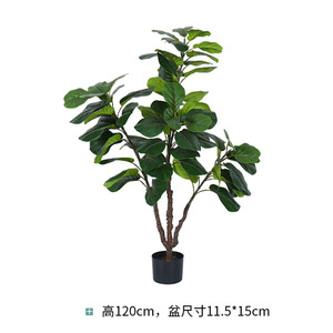 Ev dekorasyon keman yaprak incir bonzai ağacı yapay saksı bitki banyan ağacı - Product Image 6