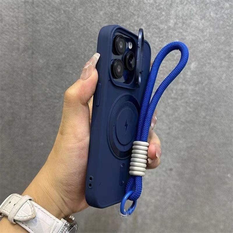 Blue with strap