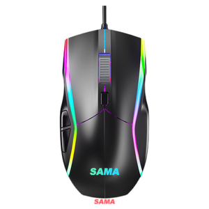 SAMAミニマウスRGBゲーミングマウス軽量デザイン光学センサーゲームマウス - Product Image 1