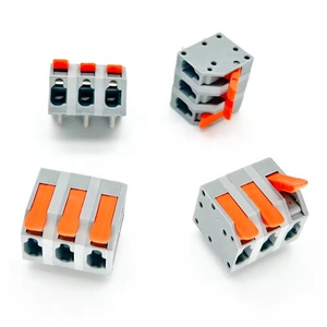 Custom Colorful 2604 5.0mm Pitch <strong>Spring</strong> <strong>Terminal</strong> <strong>Blocks</strong> DG2204R-5.0 <strong>Push</strong> in Wire Cage PCB Connector <strong>Terminal</strong> for PCL Power - Product Image 4