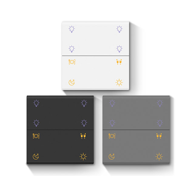 Zigbee matière plastique 4gang + 4 scène