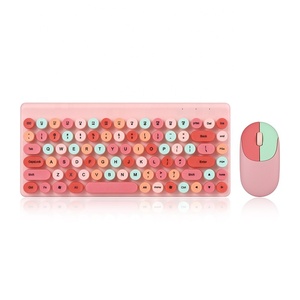 <strong>Multi</strong>-color Keycaps Gaming <strong>Keyboard</strong> Office Retro Punk Rainbow <strong>Computer</strong> Wireless <strong>Mouse</strong> and <strong>Keyboard</strong> Combos for Girls - Product Image 4