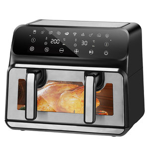 Aifa doppia friggitrice ad aria calda con finestra di visualizzazione 9L XL capacità doppia friggitrice ad aria 2 cassetti Smart 8-in-1 preimpostazioni di cottura - Product Image 5