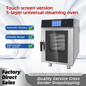Lò nướng màn hình cảm ứng thông minh thương mại 5 lớp để xử lý hàng loạt Lò nướng Combi áp suất cao để nấu nhanh - Product Image 3