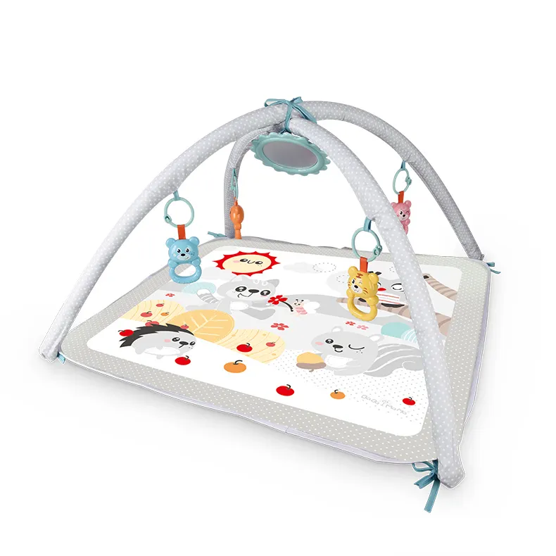 Factory Direct Baby Lay to Sit-Up Activity Baby Gym Center tappetini da gioco per bambini in morbido cotone Kick and Play Piano Gym