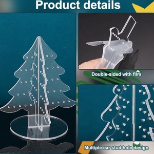 Bellissimo orecchino acrilico <span class=keywords><strong>Display</strong></span> albero di natale a forma di acrilico orecchini porta gioielli orecchini espositore <span class=keywords><strong>Stand</strong></span> di stoccaggio <span class=keywords><strong>Display</strong></span>