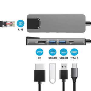 Neue Fünf-in-Eins-Docking station Typ C zu USB 3.0 Hub PD Schnell ladegerät Computer Docking station RJ45 Netzwerk anschluss - Product Image 6