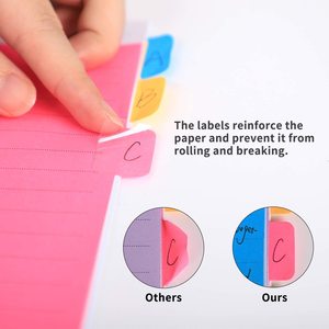 Divider Sticky Notes Set Super Sticky Page Markers Prioritize with Color <strong>Coding</strong> Ruled Dotted Index Tabs Labels - Product Image 3