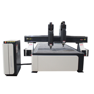 Venta caliente multifuncional dos cabezas carpintería CNC enrutador máquina de tallado - Product Image 6
