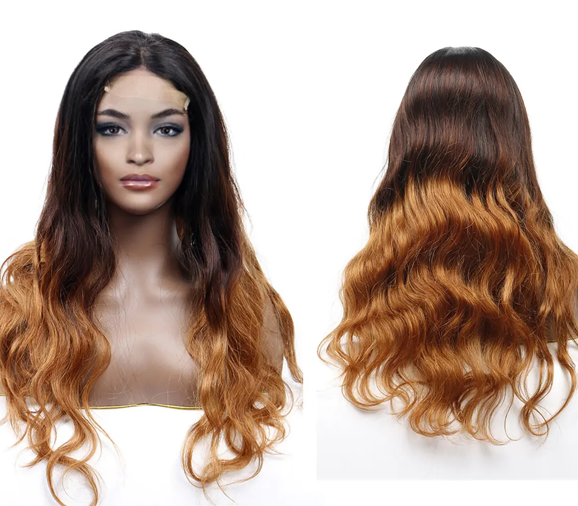 Lace Front Body Wave Wigs 13 × 4 4 × 4 T Part Human Hair Wigs、Ombre Honey Blonde Brazilian Remy Virgin Human Hair WigsためWomen