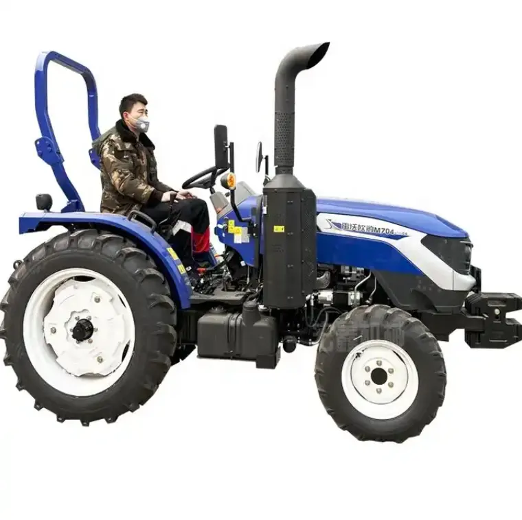 704 pertanian traktor empat roda 70 tenaga kuda tujuan ganda pemotong putar untuk air dan kering 8 + 8 gigi 504 traktor empat roda