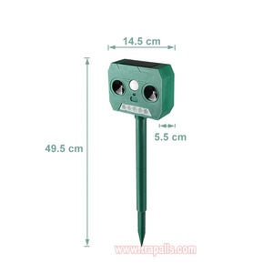 花园发光二极管闪光灯红外传感器驱鸟超声波驱鼠装置太阳能驱鼠器