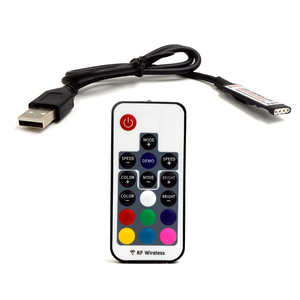 DC5-24V USB RGB светодиодный контроллер 17key RF беспроводной мини usb светодиодный контроллер - Product Image 1