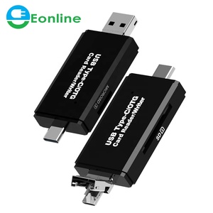 Eonline 3 in 1 Type-C/<strong>Micro</strong> &amp; <strong>USB2.0</strong> Card Reader High-speed Universal <strong>SD</strong>/TF Reader Memory Card External <strong>Adapter</strong> for Computer - Product Image 1