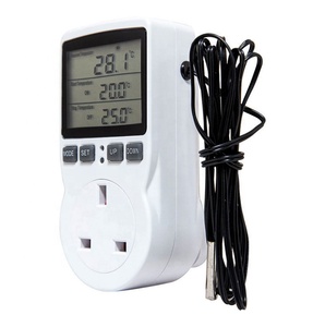 16A 220V Smart Thermostat Temperature <strong>Controller</strong> Socket Outlet with <strong>Timer</strong> Switch <strong>Sensor</strong> Probe Digital Heating Cooling Control