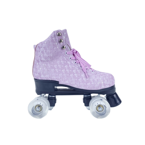 High Quality Professional Woman's Adult <strong>Quad</strong> 4-Wheel Roller Skates Each with Cheap Flashing Wheels and PP Chassis - Product Image 1