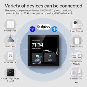 Glomarket akıllı ev kontrol paneli dokunmatik ekran 4 inç çok fonksiyonlu WiFi ev arka plan müzik sistemi Tuya Zigbee ağ geçidi - Product Image 2