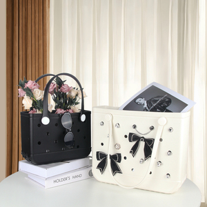 New Spot bán buôn Hot Bán BOG túi phụ nữ thời trang mua sắm Tote Vai Túi không thấm nước Eva Silicone mùa hè BOG bãi biển túi - Product Image 3