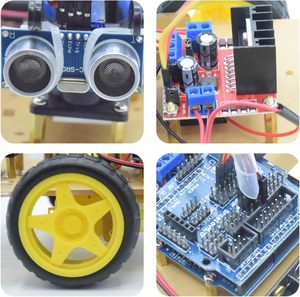 Smart Robot Car Chassis Kit mit UNO R3-Modul-DIY-Lernspiel zeug zur Verfolgung von Hindernissen zur Vermeidung von Hindernissen