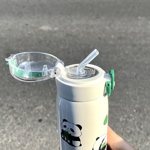 350/500ml Cute <strong>Panda</strong> Student Kids Portable 304 Stainless Steel Flask