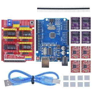 TZT CNC Shield V3 Gravier maschine 3D-Druck 4 Stück DRV8825 oder A4988 Treiber-Erweiterungs karte für Arduino UNO R3 mit USB-Kabel